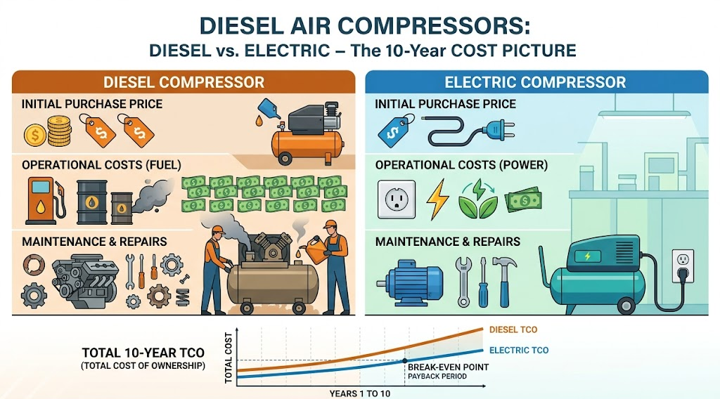 Diesel vs Electric: the 10-Year Cost Picture