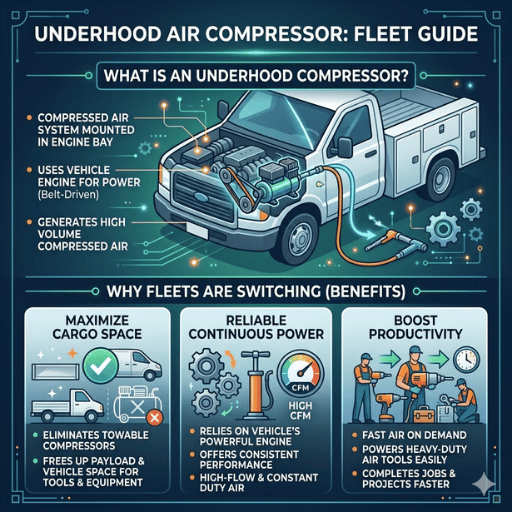 What Is an Underhood Air Compressor (and Why Fleets Are Switching)