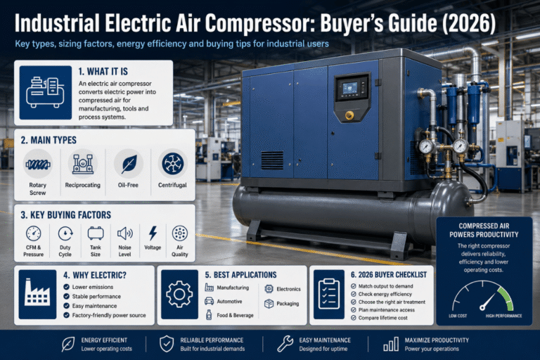 Industrial Electric Air Compressor: Buyer's Guide (2026)