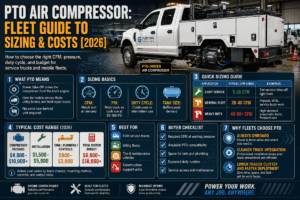 PTO Air Compressor: Fleet Guide to Sizing & Costs [2026]