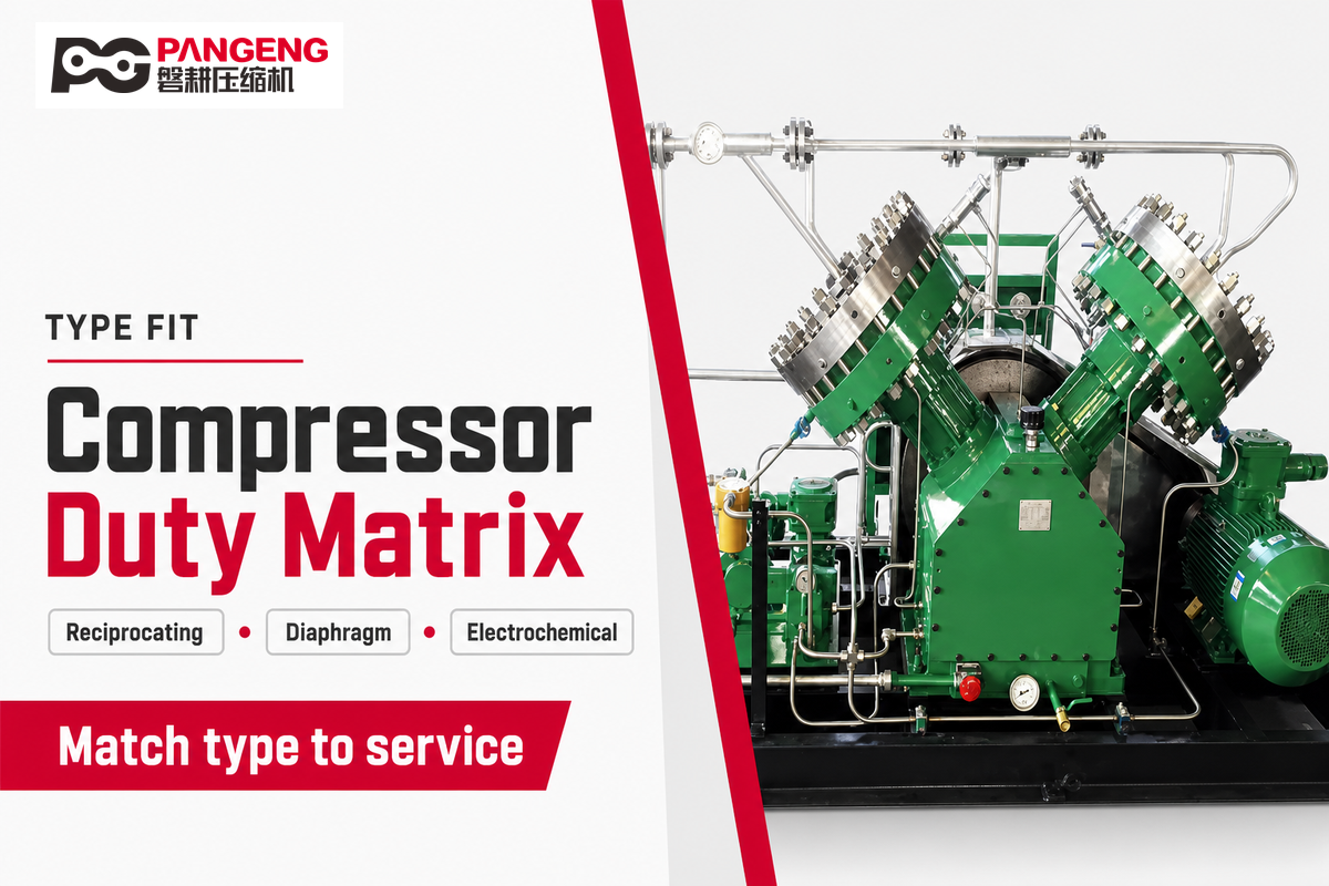 9-Type Compressor-to-Duty Matrix: Match Purity, Pressure, Flow, and Maintenance — PGCOMPRESS