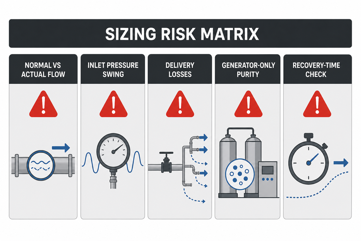 The 5-Part Flow-Pressure-Purity-Buffer Risk Matrix — Pangeng