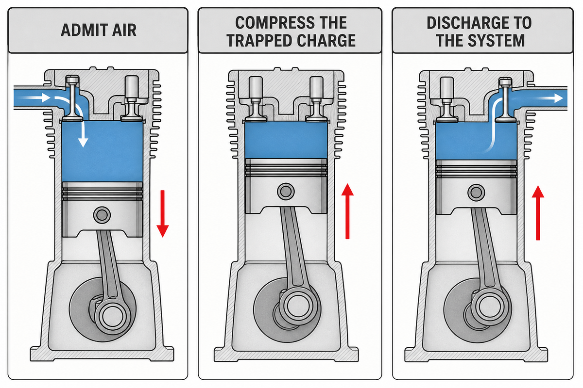 How a Reciprocating Air Compressor Works — Pangeng