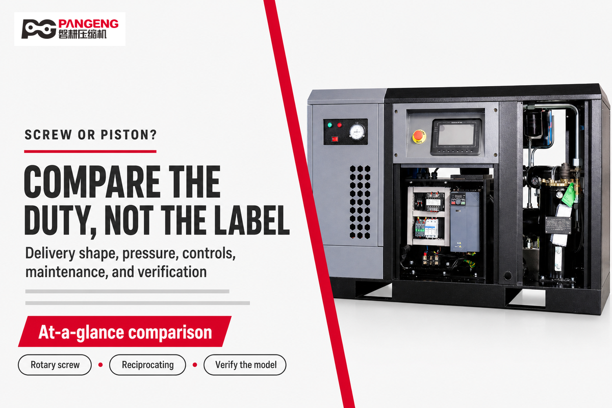 Rotary Screw vs Reciprocating Air Compressor at a Glance