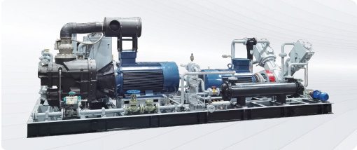 Industrial compressor mechanical part cutaway detailing
