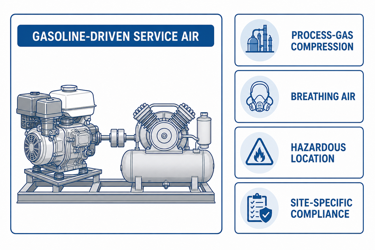 What a Gas Air Compressor Is, and What It Is Not — PanGeng