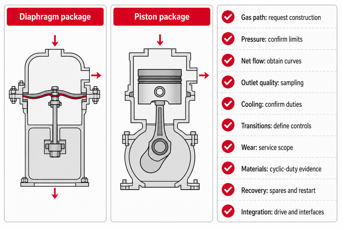 Choose a diaphragm hydrogen compressor or reciprocating piston package — PG Compressor