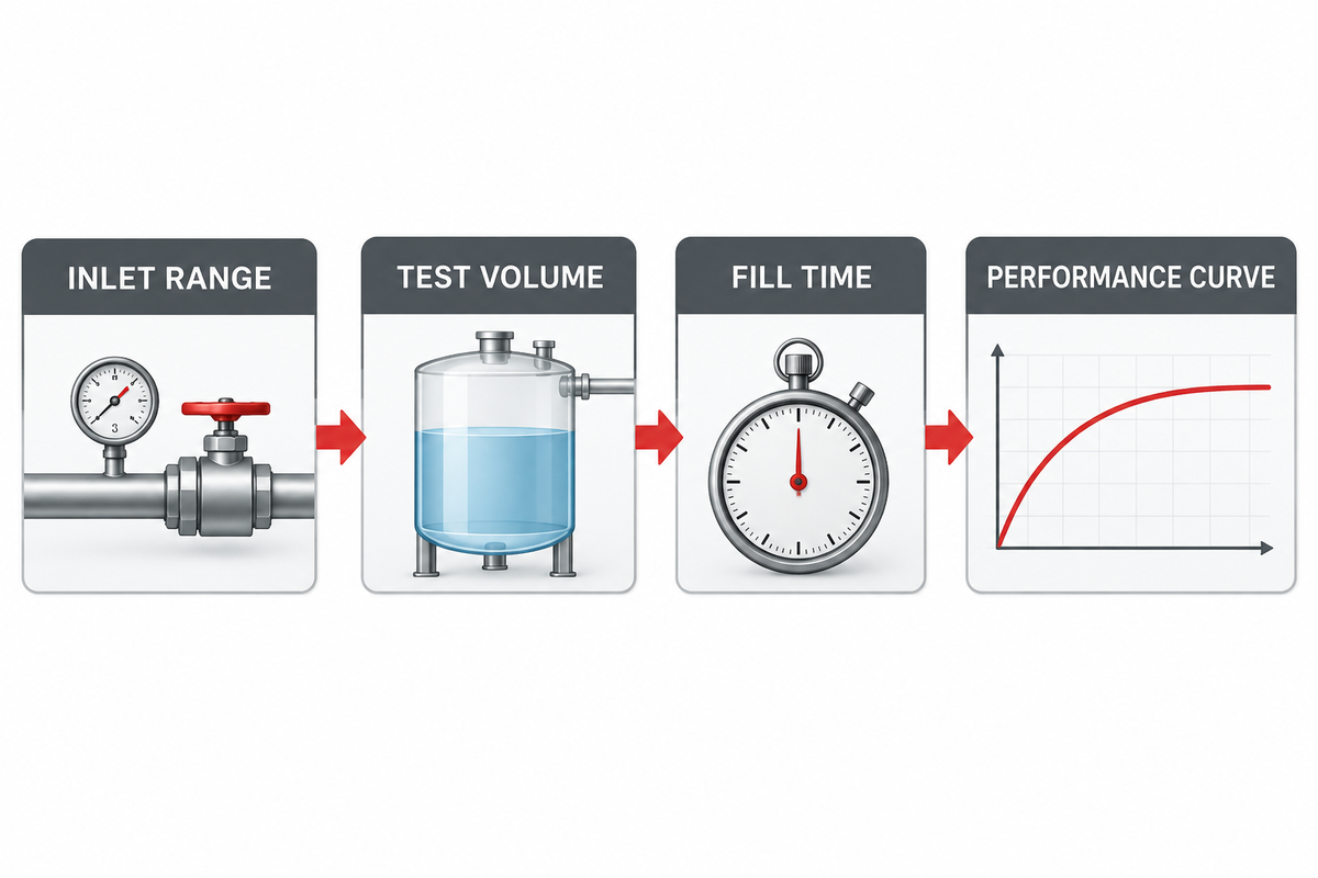 Duty envelope worksheet for booster compressor pressure testing.