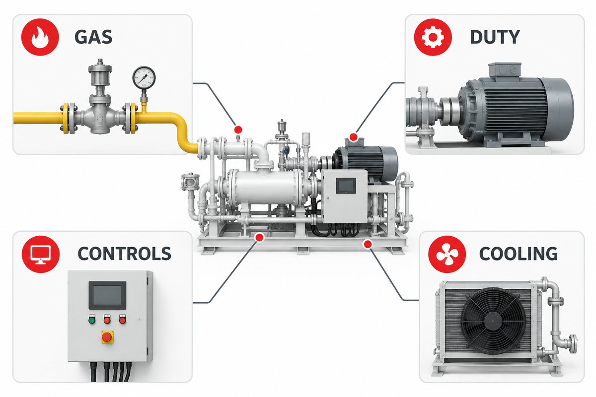 Booster compressor architecture selection from the operating envelope.