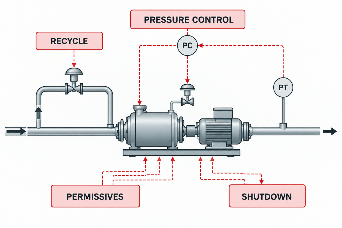Control loops for a changing booster compressor operating envelope.