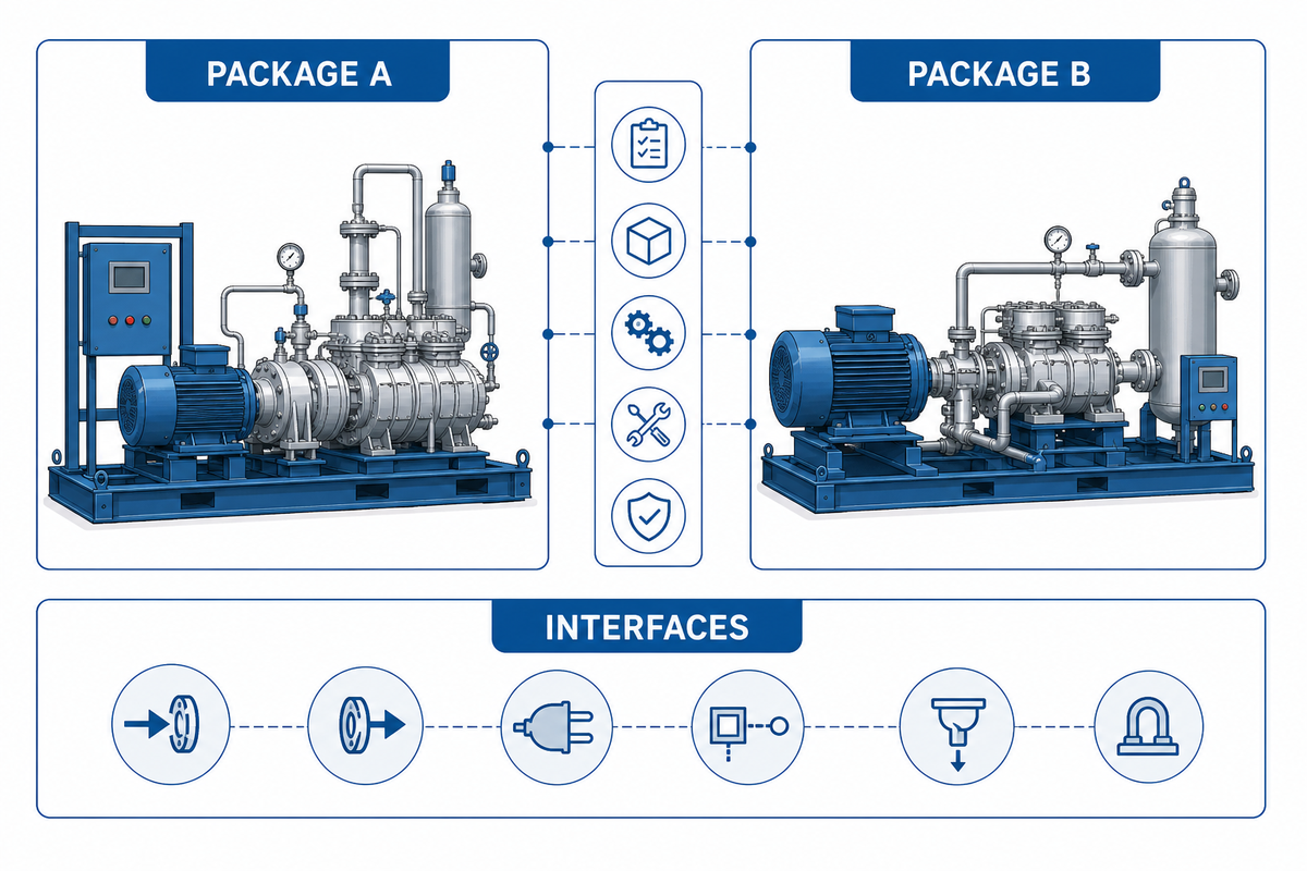 Side-by-side high-pressure nitrogen compressor proposal comparison.