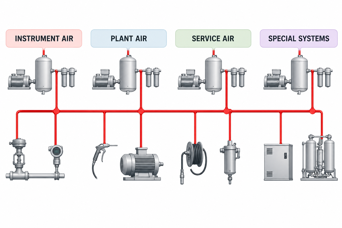 Oil and gas compressed-air user duty map.